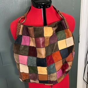 Patchwork Lucky Brand vintage shoulder bag
